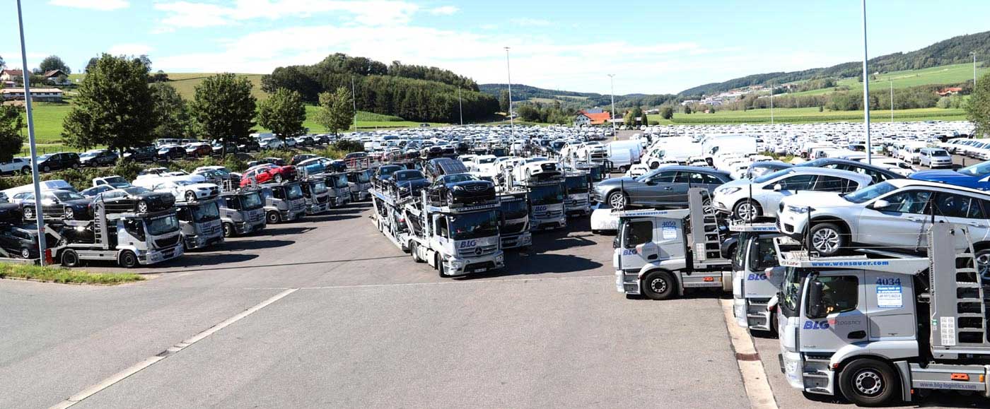 PKW-Flotte im Logistikprozess, geordnet nach Stellplänen